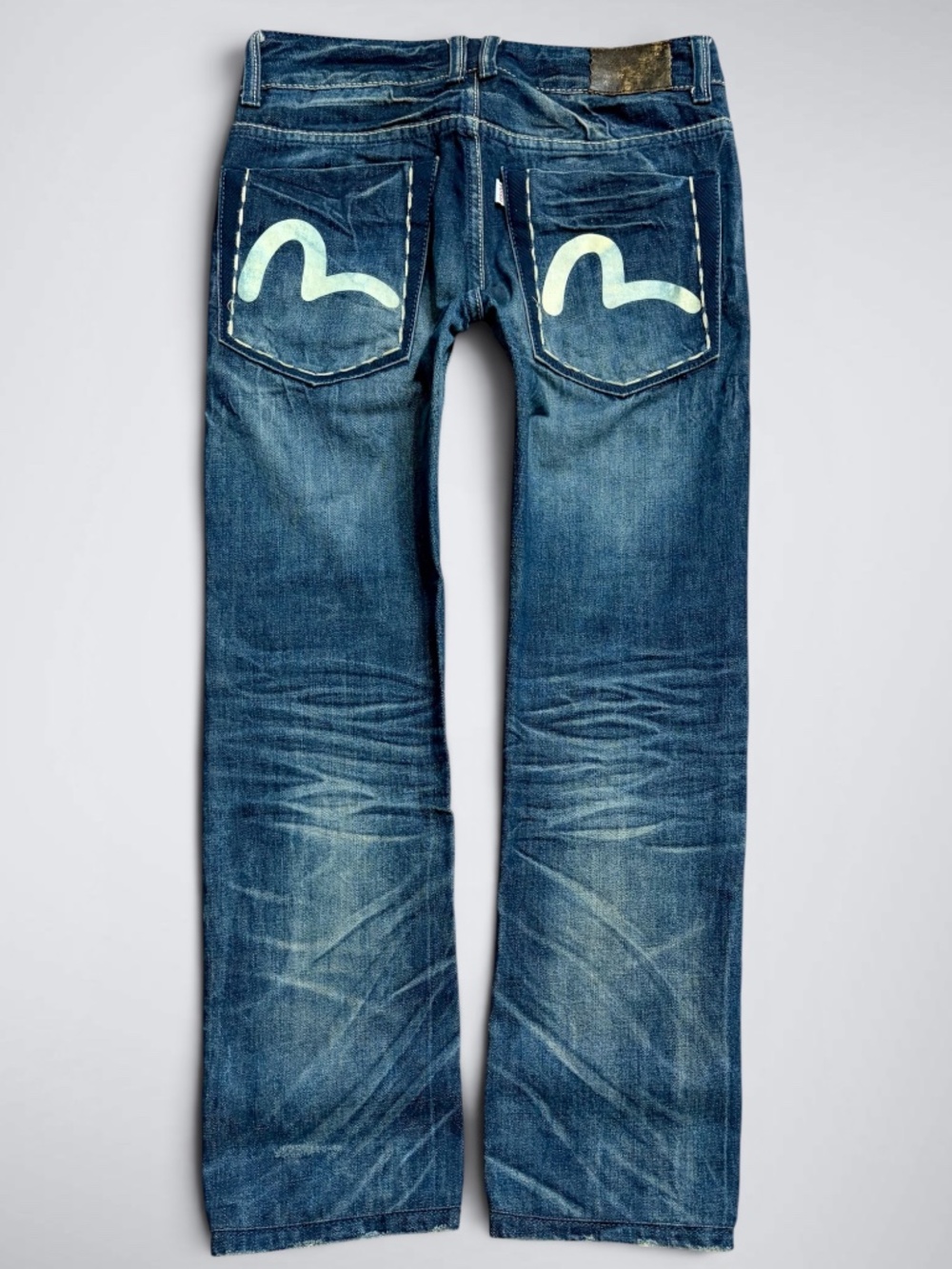 RARE VINTAGE 2000s Evisu Drop Rise Straight Fit Jeans | Painted Seagull